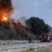 Zjarr pranë Spitalit Rajonal të Vlorës, dyshohet i qëllimshëm