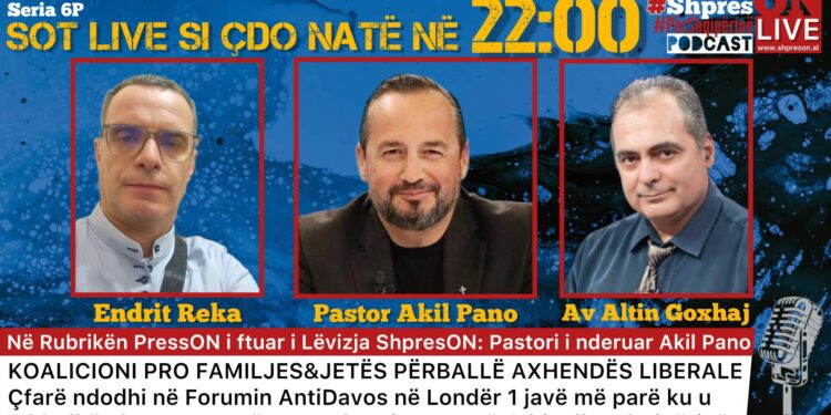 Podcasti Shpres ON, 6 nëntor, i ftuar pastor Akil Pano
