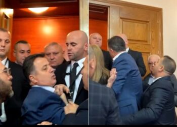 Kuvend, Rithemelimi përplaset sërish me Gardën! Noka tenton të futet me flakadanë dhe tërheq me forcë gardistin: Ik er pirdhu