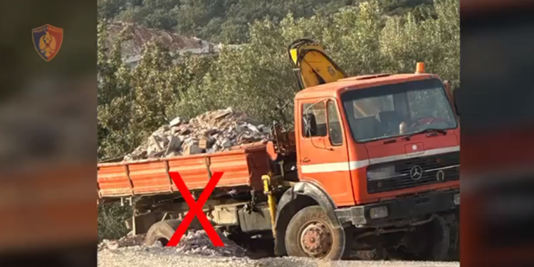 U kap në flagrancë duke shkarkuar inerte pa autorizim, procedohet penalisht 56-vjeçari në Dhërmi