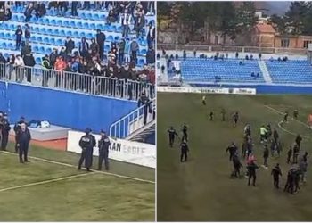 Tensioni në Kukësi-Erzeni, tifozët në fushë, çfarë ndodhi? 