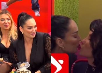 ‘Tregoi emrin e të dashurit të fundit’/ Erjola Doçi puth Roza Latin në buzë