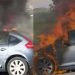 Dyshohet një shkëndijë elektrike, shkrumbohet makina në autostradën Vlorë-Levan