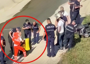 Si në filmat aksion/ I riu tenton t’i ikë policisë, përfundon në Lanë!