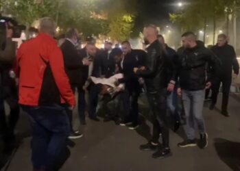 Qytetari nuk ndihet mirë gjatë protestës, e shoqëron Bardhi dhe Nallbati