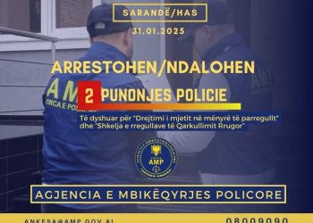 Dy punonjës policie arrestohen për shkelje të rregullave të qarkullimit