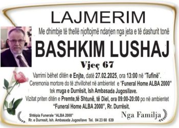 Ndërron jetë shkencëtari shqiptar, Bashkim Mal Lushaj
