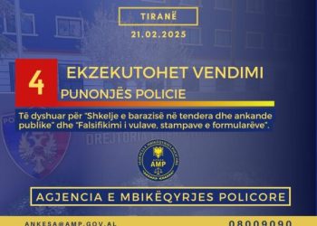 AMP ekzekuton masat e sigurisë për 4 punonjës policie