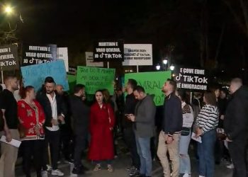 “E çove edhe TikTok-un në emigracion”! Protesta e PD përmes pankartave