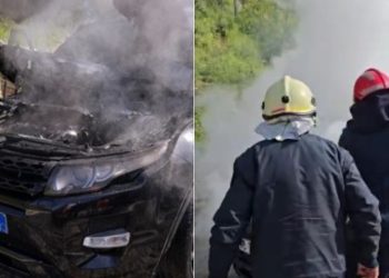 Përfshihet nga flakët një makinë “Range Rover”