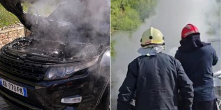 Përfshihet nga flakët një makinë “Range Rover”