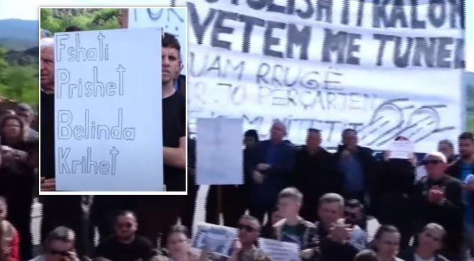 “Fshati prishet, Belinda krihet”/ Banorët e Hotolishtit sërish protestë për ndërtimin e rrugës