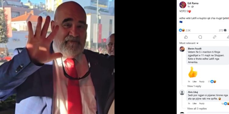 Rama ironizon LaCivitën, poston foto e tij me ‘nr.5’ : Edhe “Latifi” e ka kuptuar