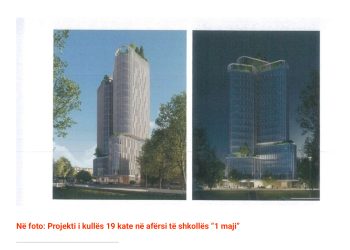 Kulla 19 kate e “Union Bank” devijon rrugën në hyrje të “Ali Demit” dhe uzurpon Shkollën “1 Maji”!