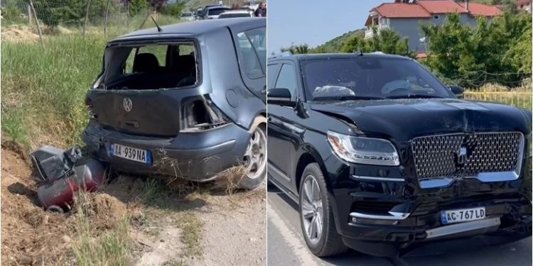 Aksident në Korçë-Maliq, fuoristrada përplaset me veturën, plagoset një person
