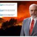 Zjarret/ Kur Rama akuzonte: Shqipëria digjet, kryeministri krihet