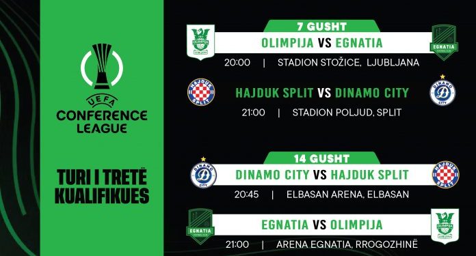 Conference League, përcaktohen oraret e ndeshjeve të raundit të tretë për Egnatian e Dinamo City-n