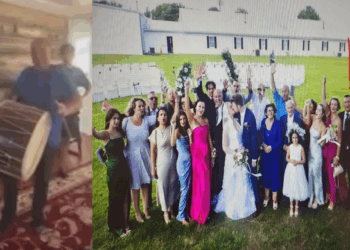 Video/ Vizita e Dumanit në SHBA, kunati e pret me valle tradicionale dhe tupana