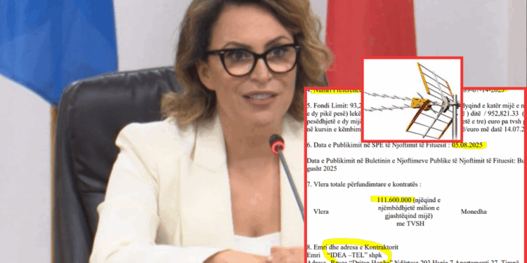 Eni Vasili kapet nga radarët e Idlir Karkinit: Tenderi sekret 1.1 miliard lekë për DVB-T2