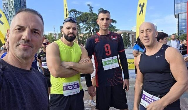 Foto/ Ramush Haradinaj në “Maratonën e Tiranës”