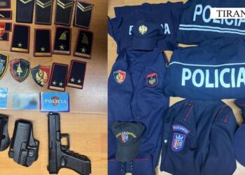Dilte në rrugë i veshur si polic, arrestohet 20-vjeçari nga Kamza
