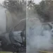 Përfshihet nga flakët një makinë në Unazën e Re në Tiranë