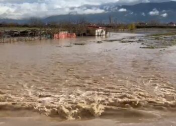 Situatë kaotike edhe në Korçë e Pogradec, uji përmbyt rrugë dhe banesa
