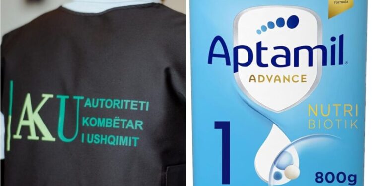 Qumështi për bebe “Aptamil” me prani toksinash, AKU tërheq produktin nga tregu