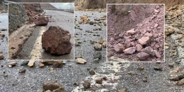 Rënie gurësh në aksin Kukës-Bushtricë, vështirësohet lëvizja e automjeteve
