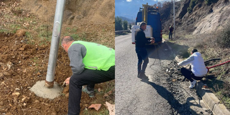 Vijojnë punimet për ndriçimin rrugor në aksin “Kthesa e Daçit”–Komsi