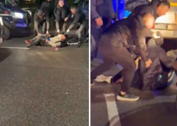 Protesta e PD-së, policia tërheq zvarrë disa qytetarë për t’i shoqëruar në komisariat