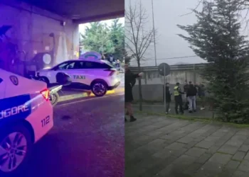 Aksident pranë Kopshtit Zoologjik në Tiranë, taksia përplas motorin