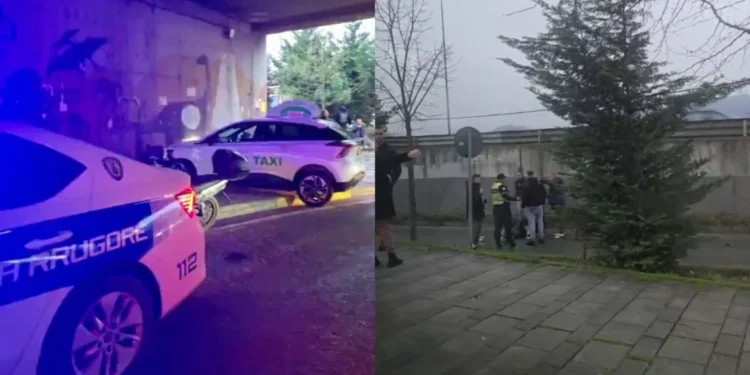 Aksident pranë Kopshtit Zoologjik në Tiranë, taksia përplas motorin