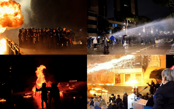Tym e flakë në Tiranë/ Çfarë ndodhi në protestën e PD-së, të plagosur qytetarë dhe efektivë policie