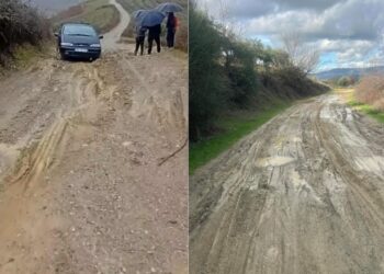 Rrëshqitje dheu në Peqin, dëmtohet rruga, në rrezik edhe 3 banesa