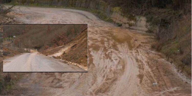 Rrëshqitja e dherave bllokon rrugën Burrel-Rrëshen, asnjë investim serioz nga firma mirëmbajtëse