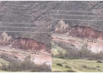 Shembja e rrugës në Librazhd u harrua, gërryerja e Shkumbinit vazhdon pa kontroll