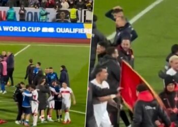 Tifozi hedh në tokë flamurin shqiptar, futbollisti turk bën gjestin që askush se priste