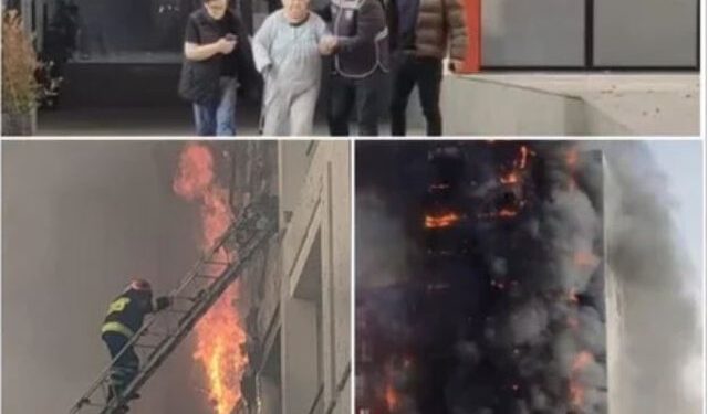 U shkrumbuan 30 apartamente/ Mediat e huaja shkruajnë për zjarrin që ‘përpiu’ pallatin në Tiranë