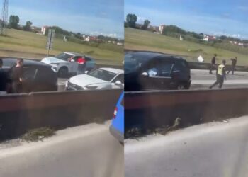 Aksident zinxhir në autostradën Tiranë–Durrës, bllokohet trafiku