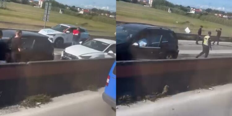Aksident zinxhir në autostradën Tiranë–Durrës, bllokohet trafiku