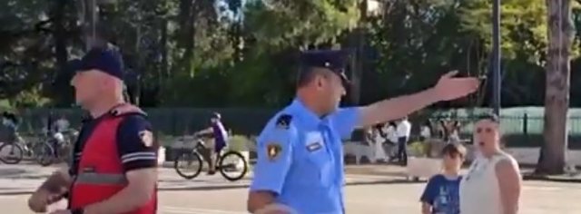 Video/ Policia i gris një gruaje pankartën kundër Edi Ramës