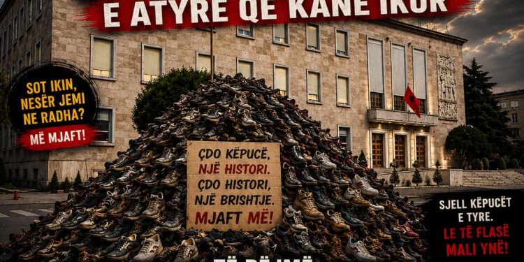 Thirrje për protestën e së shtunës: Qytetarët ftohen të sjellin “këpucët e emigrantëve” para Kryeministrisë