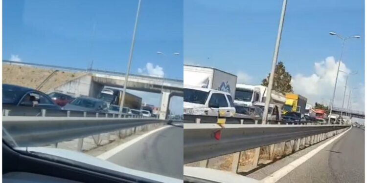 Trafik i rënduar në aksin Kavajë-Rrogozhinë