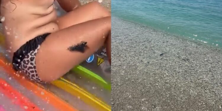 Ndotje në bregdetin e Borshit dhe Qeparos, pushuesit denoncojnë mbetje nafte në det