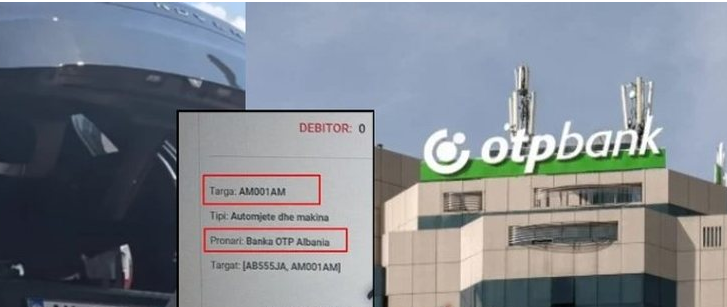 Zbrazën karikatorin në drejtim të hotelit në Radhimë, automjeti i autorëve në pronësi të OTP-Bank