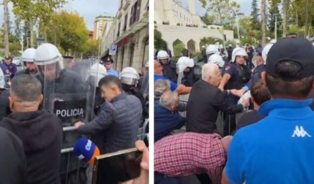 Përplasje mes qytetarëve dhe policisë pranë Kuvendit, policia u hedh spraj lotsjellës
