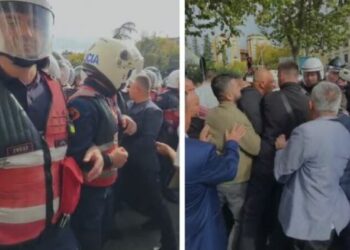 Tensione para Kuvendit kundër ‘Territoriales’, kryebashkiaku i Memaliajt përplaset me policinë