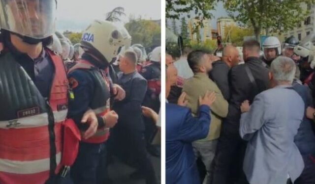 Tensione para Kuvendit kundër ‘Territoriales’, kryebashkiaku i Memaliajt përplaset me policinë