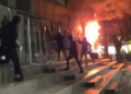 Protestuesit i vënë flakën Ministrisë së Drejtësisë